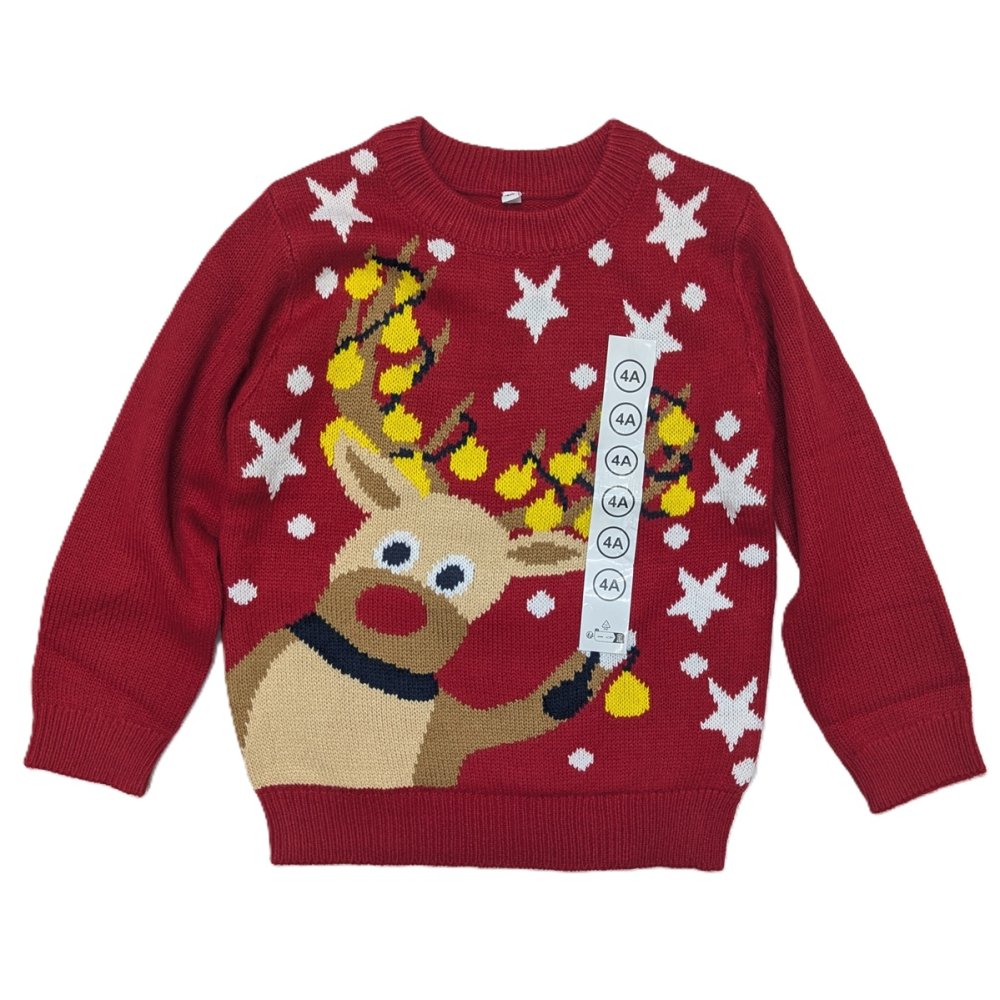 CPX04: Kids Knitted Christmas Reindeer Jumper (4-12 years) CPX04: Kids Knitted Christmas Reindeer Jumper (4-12 years)